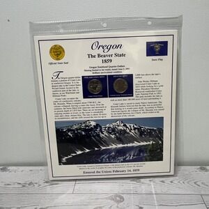 Oregon 2005 Postal Commemorative Society Statehood Quarter/stamps